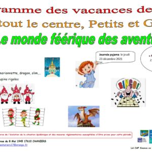 Les vacances de Noël au centre de Loisirs @ Centre de loisirs