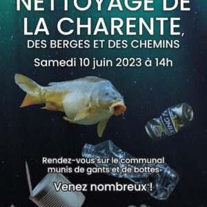 Nettoyage de la Charente, des berges et des chemins @ Le Communal