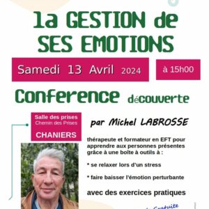 Conférence du CAC17 : la gestion des émotions @ Salle des Prises